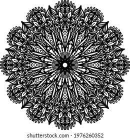 abstrack floral ornament mandala art