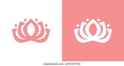 Abstrack flower logo design. Premium Vector