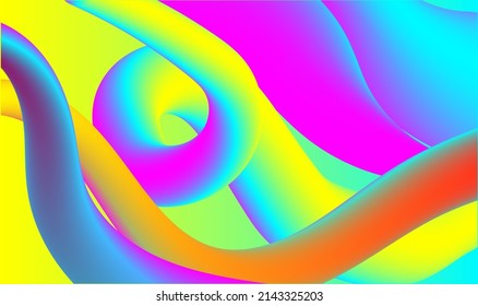 abstrack fluid background with multiple liquid objects
