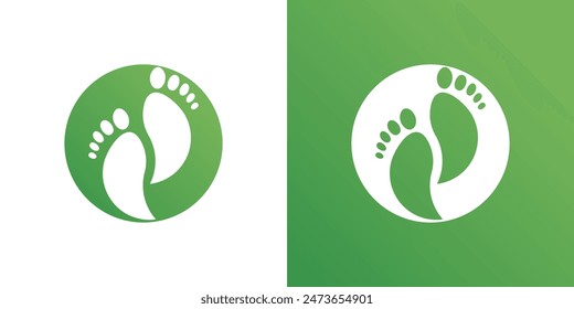 Abstrack foot care logo design. Premium Vector