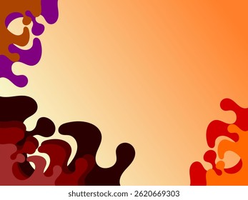 abstrack frame background color orange gradient illustration