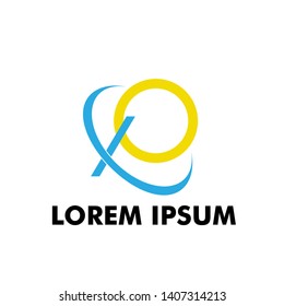 abstrack geometry with circle shape for business and technology company logo icon