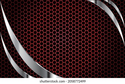 abstrack hexagon red background vector stock