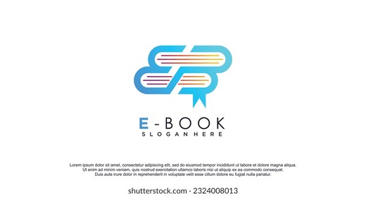 Resumen de la carta inicial Idea de estilo del logo del libro EB