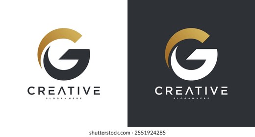 Abstrack initial letter G logo design template. Premium Vector