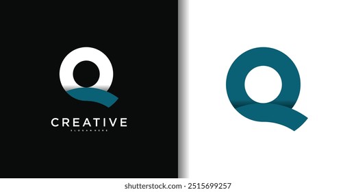 Abstrack initial letter Q logo design template. Premium Vector