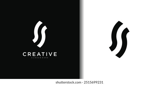 Plantilla de diseño de logotipo de letra S inicial abstracta. Vector de Premium