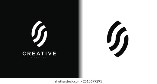 Abstrack initial letter S logo design template. Premium Vector