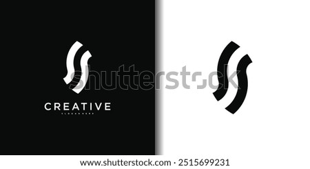 Abstrack initial letter S logo design template. Premium Vector