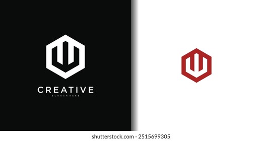 Abstrack initial letter W logo design template. Premium Vector