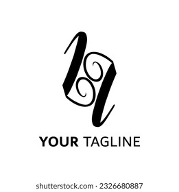 Resumen del logotipo de la letra l sobre fondo blanco, se puede usar para empresas de arte, deportes, etc