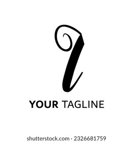 Resumen del logotipo de la letra l sobre fondo blanco, se puede usar para empresas de arte, deportes, etc