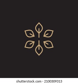 abstrack leaf, simple, luxurious and elegant design