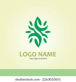 Abstrack deja el logo de la belleza. Hoja de iconos de la plantilla del logotipo de Abstrack para uso en salón, spa, negocios, empresa. Vector del logotipo de ecología de la hoja verde 