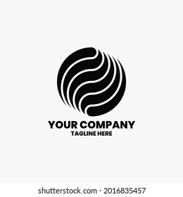 Abstrack line art logo vector