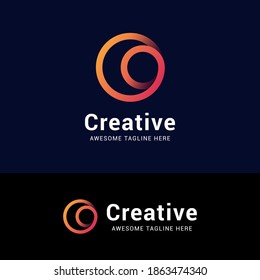 Abstrack logo design. With gradient color. Vector eps.10