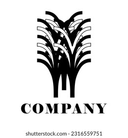 Abstrack logo on white background, can be used for art companies, sports, etc