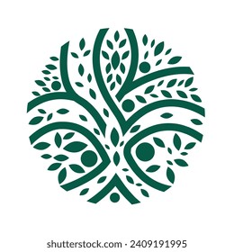 abstrack logo people green colour