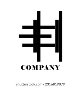 Resumen del logotipo de la letra m sobre fondo blanco, se puede usar para empresas de arte, deportes, etc