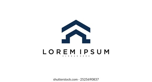 Plantilla de diseño de logotipo de casa moderna abstracta. Vector de Premium