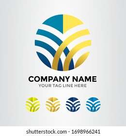 Abstrack Negative Space Logo Template