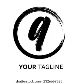 Abstrack q Buchstaben Logo auf weißem Hintergrund, kann für Kunstfirmen, Sport usw. verwendet werden