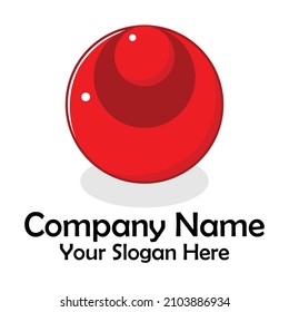 abstrack red ball logo illustration