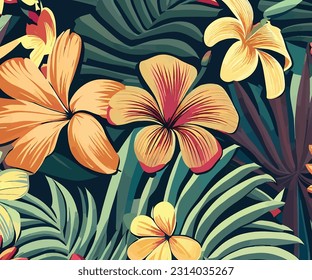 abstrack seamless pattern with flowers 