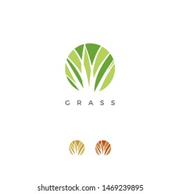 ABSTRACK SIMPLE GRASS LOGO TEMPLATE