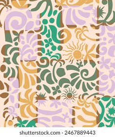 abstrack, summer, palm pattern, sun, floral, flowers, leaf 
