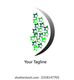 Abstrack Symbol logo on white background, can be used for art companies, sports, etc