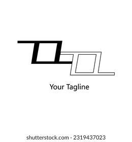 Abstrack Symbol logo on white background, can be used for art companies, sports, etc
