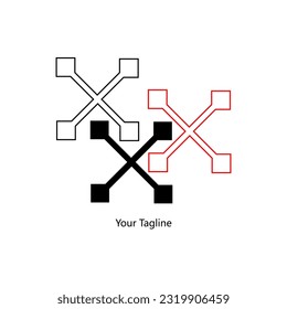 Abstrack Symbol logo on white background, can be used for art companies, sports, etc