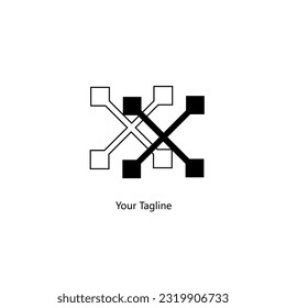 Abstrack Symbol logo on white background, can be used for art companies, sports, etc