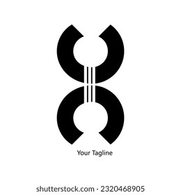 Abstrack Symbol logo on white background, can be used for art companies, sports, etc