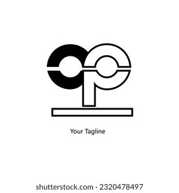 Abstrack Symbol logo on white background, can be used for art companies, sports, etc