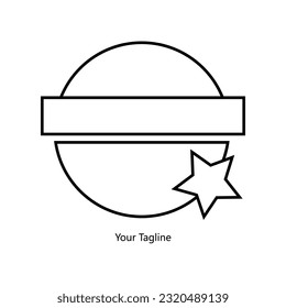 Abstrack Symbol logo on white background, can be used for art companies, sports, etc