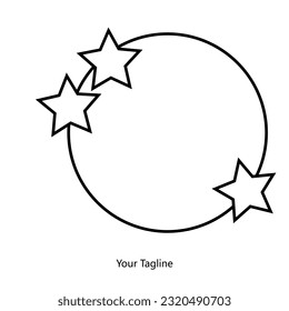 Abstrack Symbol-Logo auf weißem Hintergrund, kann für Kunstfirmen, Sport usw. verwendet werden