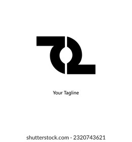 Abstrack Symbol-Logo auf weißem Hintergrund, kann für Kunstfirmen, Sport usw. verwendet werden