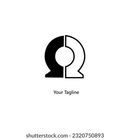 Abstrack Symbol logo on white background, can be used for art companies, sports, etc