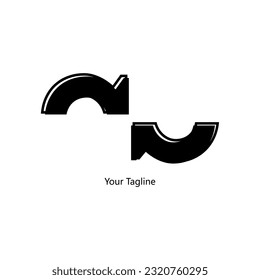 Abstrack Symbol logo on white background, can be used for art companies, sports, etc