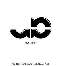 Abstrack Symbol logo on white background, can be used for art companies, sports, etc