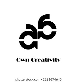 Abstrack Symbol logo on white background, can be used for art companies, sports, etc
