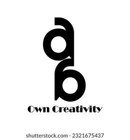 Abstrack Symbol logo on white background, can be used for art companies, sports, etc