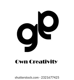 Abstrack Symbol logo on white background, can be used for art companies, sports, etc