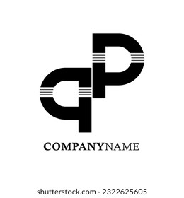 Abstrack Symbol logo on white background, can be used for art companies, sports, etc