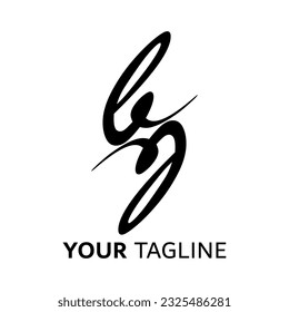 Abstrack Symbol logo on white background, can be used for art companies, sports, etc