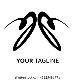 Abstrack Symbol logo on white background, can be used for art companies, sports, etc