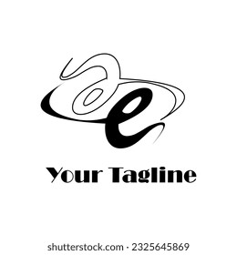 Abstrack Symbol logo on white background, can be used for art companies, sports, etc