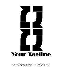 Abstrack Symbol-Logo auf weißem Hintergrund, kann für Kunstfirmen, Sport usw. verwendet werden